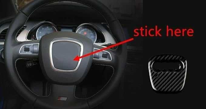 карбонова декорация за волан AUDI ауди A4L A6L A3 A5 Q3 Q5 Q7