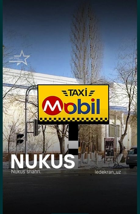 //Voha bo'ylab led ekranlar//