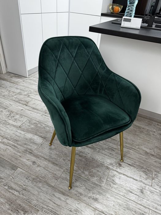 Vand scaun catifea verde smarald