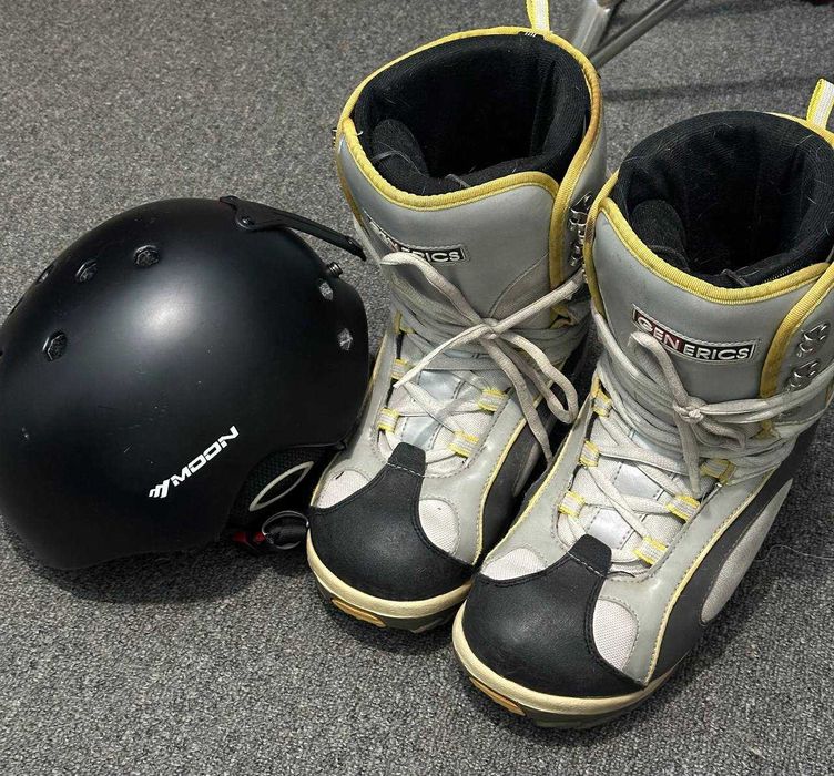 Шлем + ботинки (cнаряжение для сноуборда)