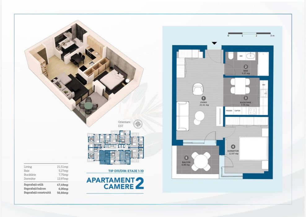 Apartament 2 camere Aviatiei | City Point | Faza 2 | Bloc 2026