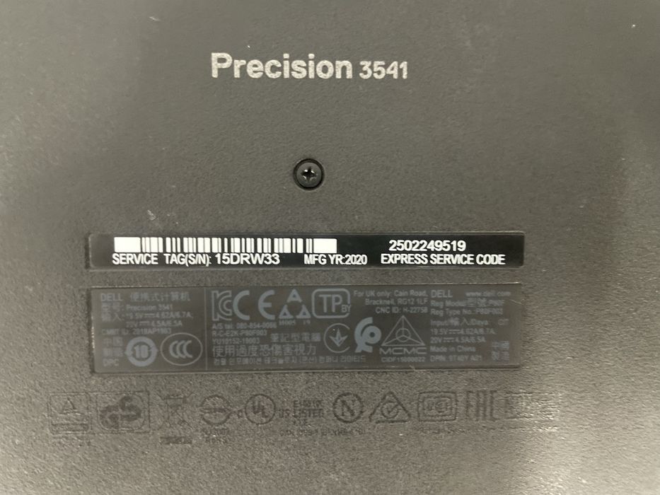 Бизнес ноутбук Dell Precision 3541