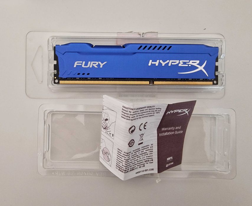 Memorie HyperX FURY Blue 8GB, DDR3, 1600MHz, CL10, 1.5V