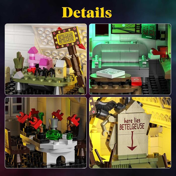 Конструктор Битълджус Къща 1851 части + LED осветление (Съвместим с LEGO) НОВ