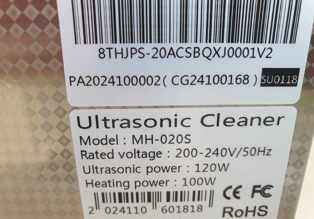 Aparat de curatat cu ultrasunete, profesional, inox, 3L