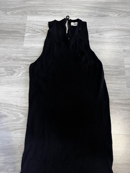 Дълга плетена рокля ZARA Knit – размер S | Черна