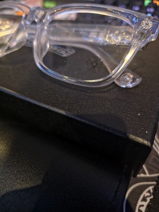 Chrome Hearts очила с прозрачна рамка