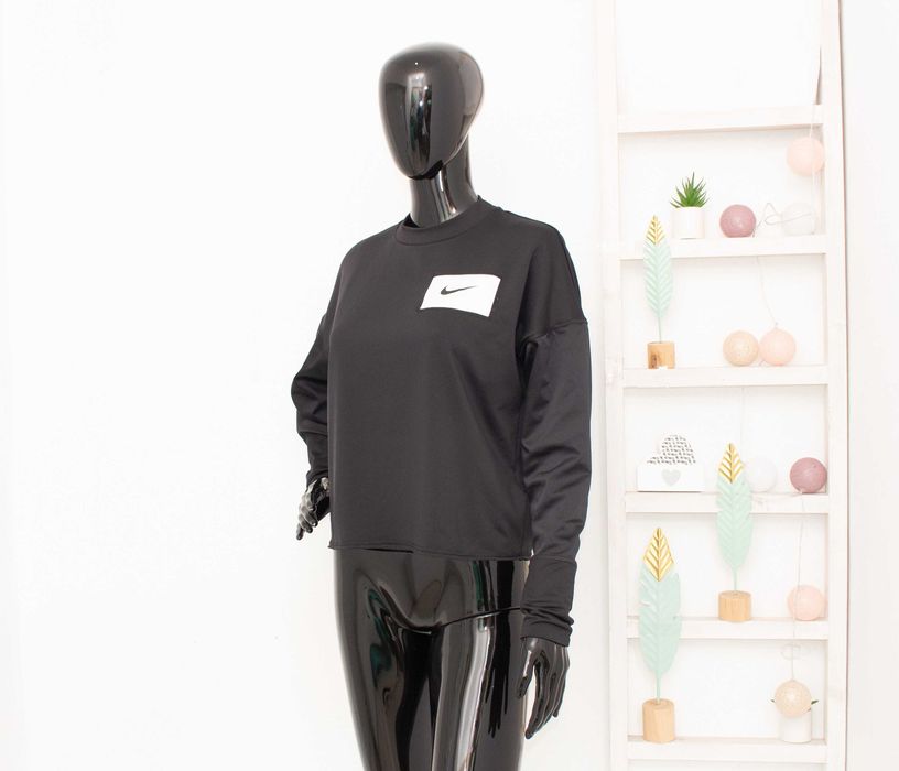 Nike оригинална дамска блуза за бягане кроп модел отвори на лактите овърсайз XS