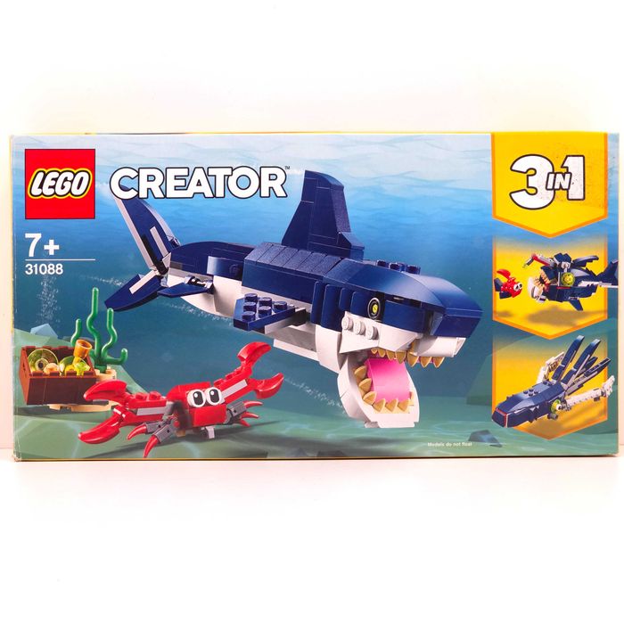 Vând LEGO Creator 3in1 Deep Sea Creatures (31088)[230 Piese] Set Complet, Cutie + Instrucțiuni