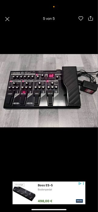 Boss ME-70 pedal board