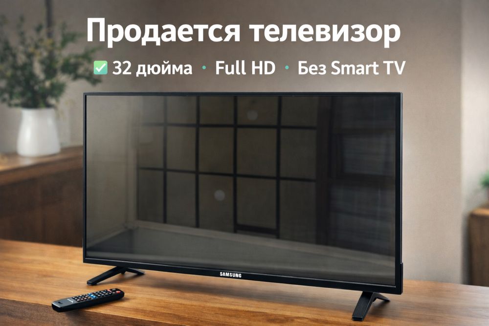 Срочно телевизор сотилади. Samsung 32 лик. Идеал холатда. Доставка бор