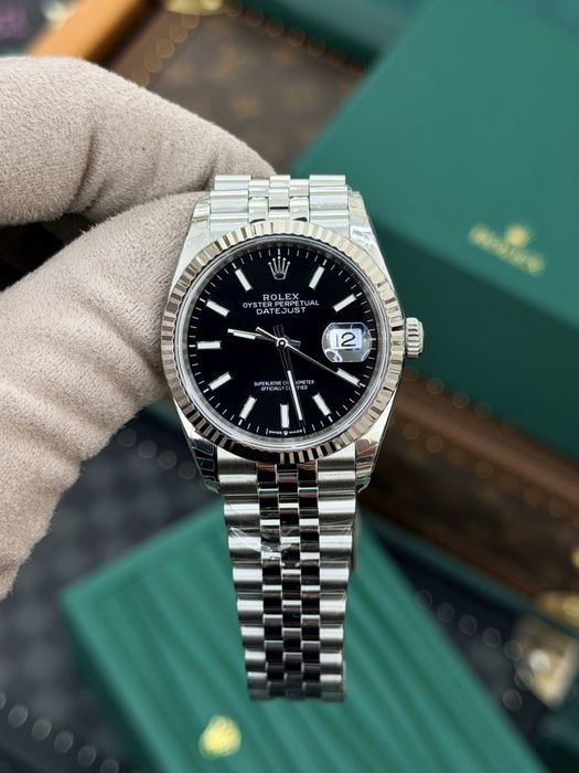 Rolex Date-Just 36mm Black Dial Cal 3235