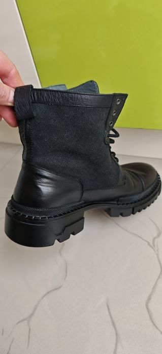 Bocanci tip army, Piele, Negri, 42.5
