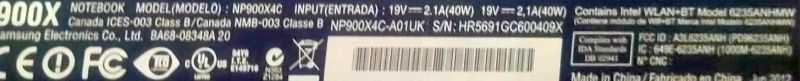 Laptop Samsung NP900X4C pentru piese de schimb
