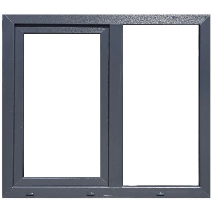 Fereastra PVC termopan Salamander, 6 camere, gri antracit, 116 x 114