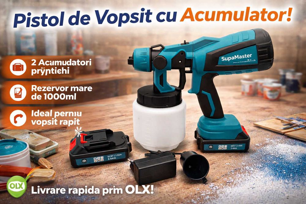 Pistol de vopsit cu acumulator SupaMaster