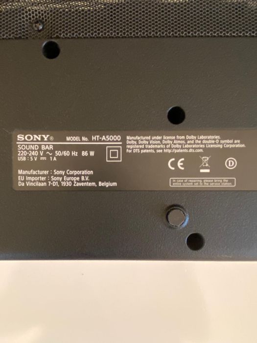 Soundbar Sony HT A5000