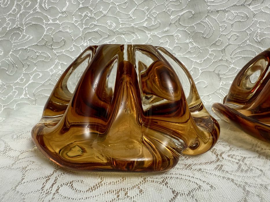 Пепельница чешское стекло