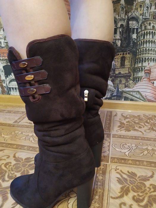 Зимние меховые сапожки