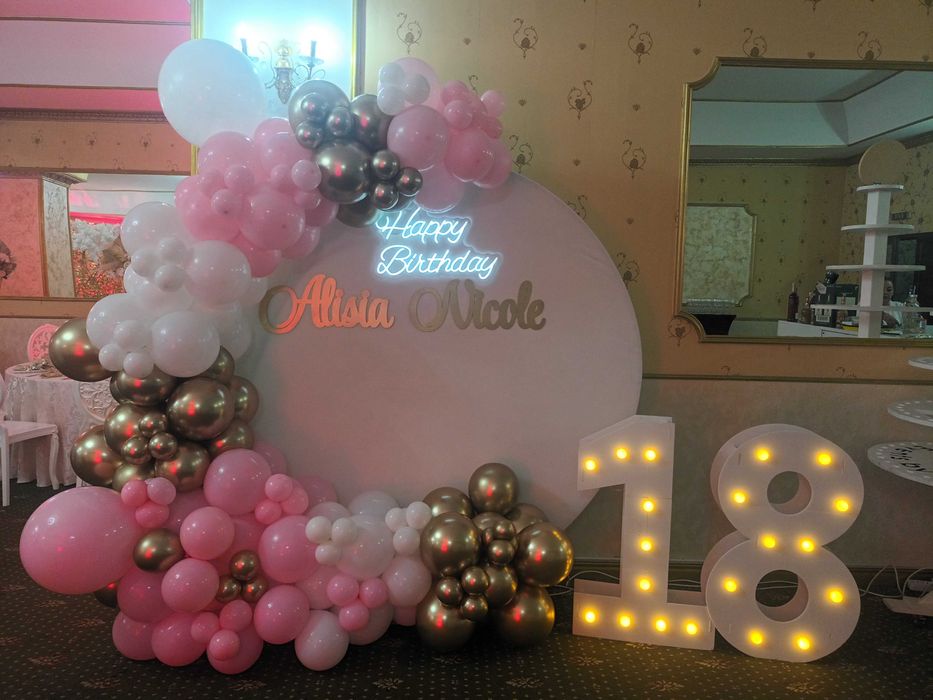 Photocorner majorat Arcada baloane zi de nastere Decor aniversare