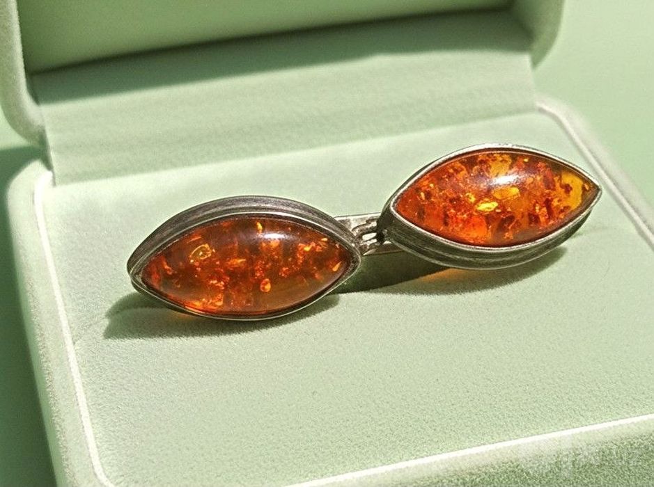 Серебро комплект (янтарь)