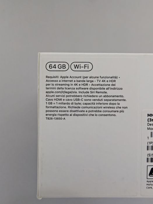 Apple tv 4k gen 3 64gb Cutia sigilata