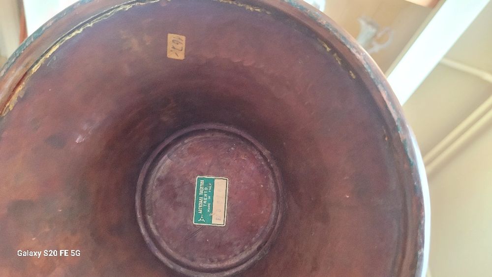 Ръчно изработена голяма медна кана,стомна от Италия