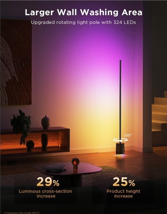 Lampă de podea inteligentă Govee Lyra H6079 RGB