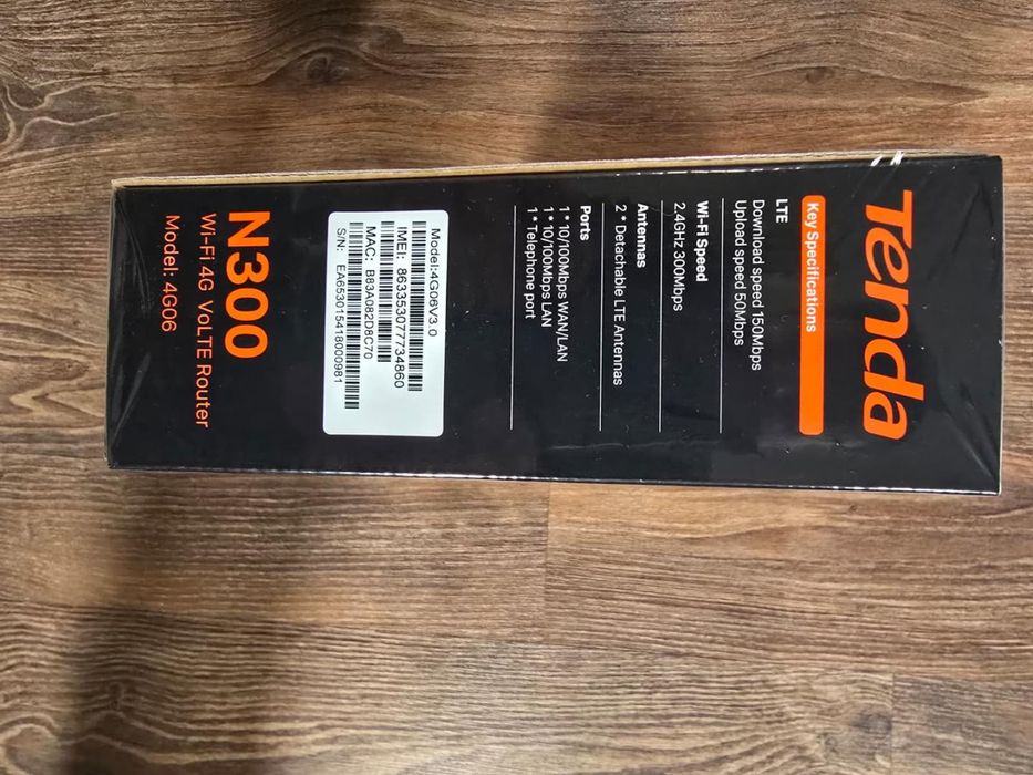 Router Wireless TENDA N300 4G06, Single-Band 300 Mbps, 4G VoLTE, -P-