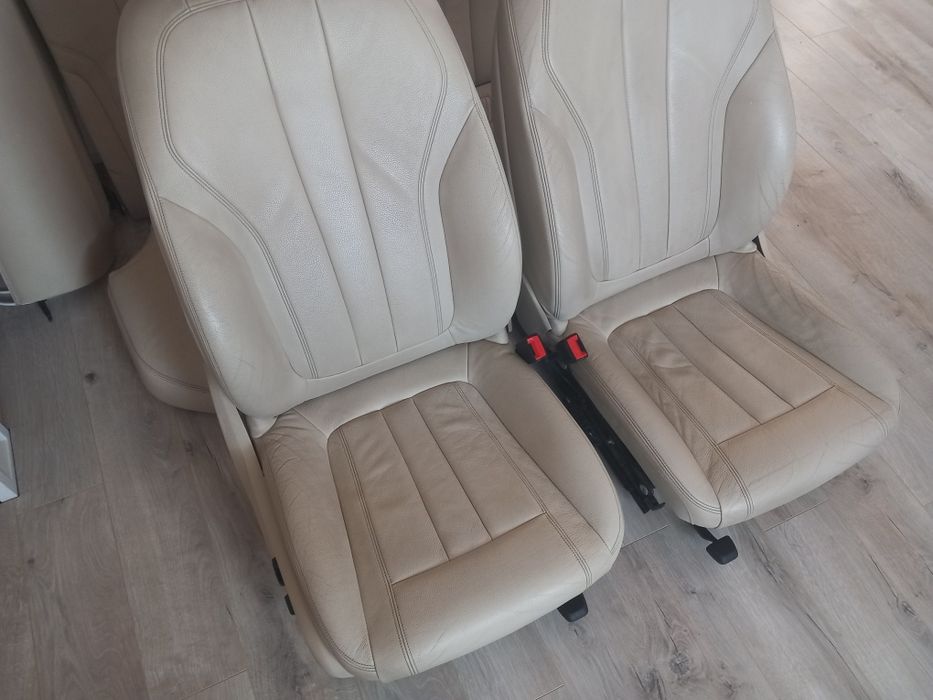 Piese interior piele crem Canberra Beige scaun bancheta BMW G30 G31
