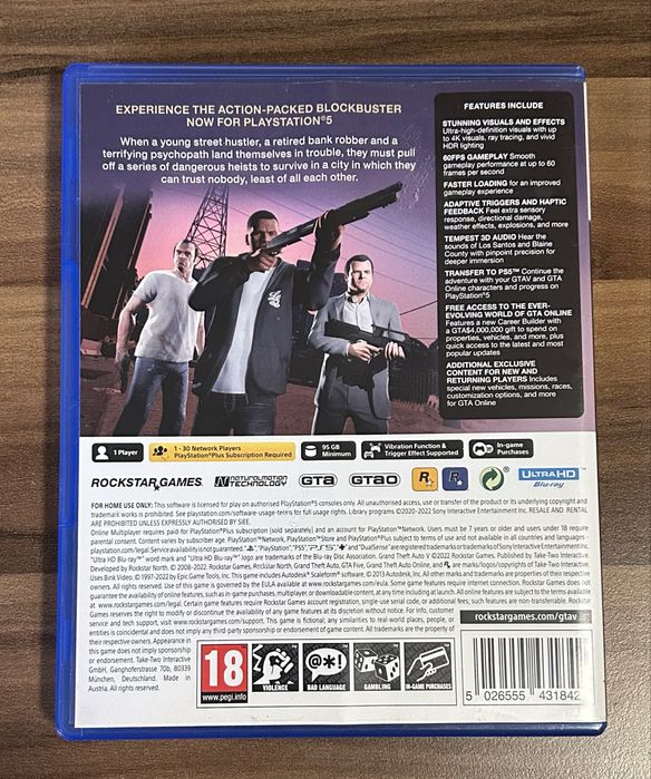 GTA 5 Grand Theft Auto Five Ps5