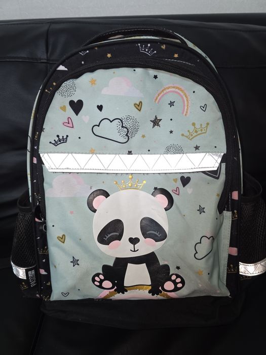Школьный рюкзак  для девочек - PANDA бирюзовый