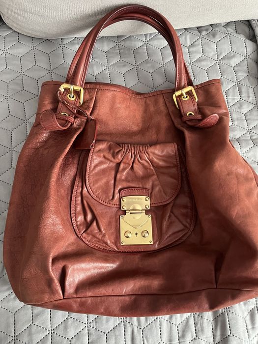 Geantă Miu Miu piele naturală