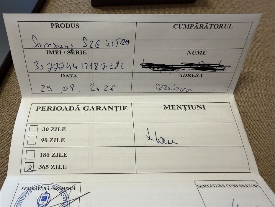 Samsung S26 Ultra, 1 tb, 16 gbram, negru, garantie, ca nou