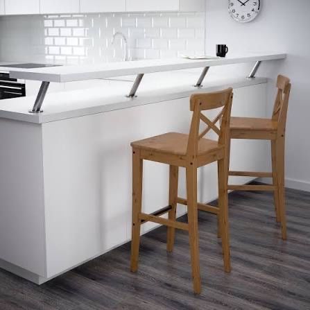 Стул барный IKEA INGOLF коричневый - 2 шт