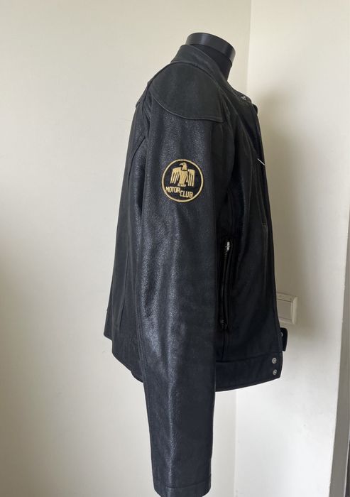 Geaca motor , piele veritabila