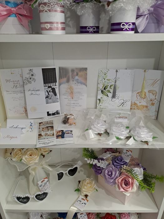 Ръчна изработка на цветя, картички, покани и др