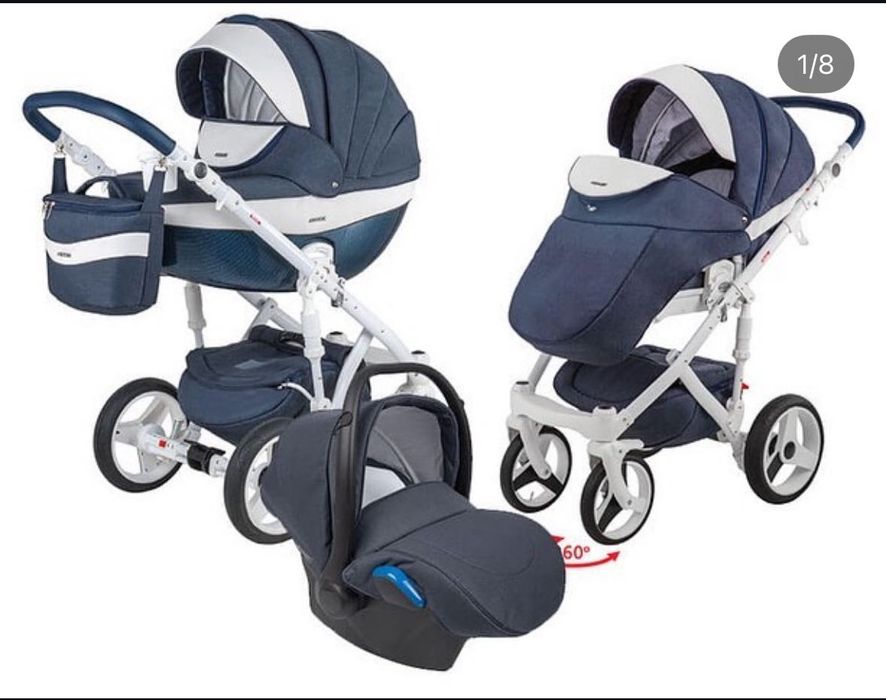 Продам б/у коляску Adamex Monte Carbon 3 в 1