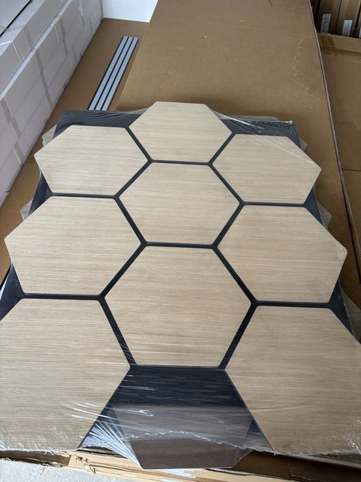 MDF ламперия пчелна пита. Шумоизолиращ панел за декор на стени