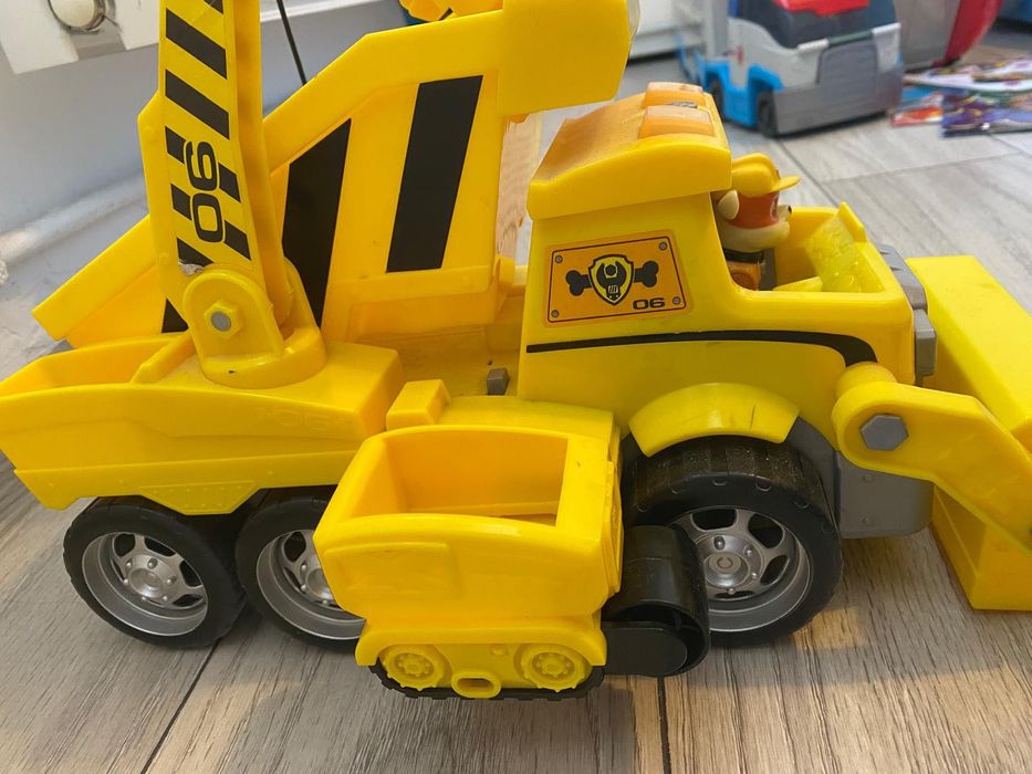 Set excavator galben Patrula Catelusilor