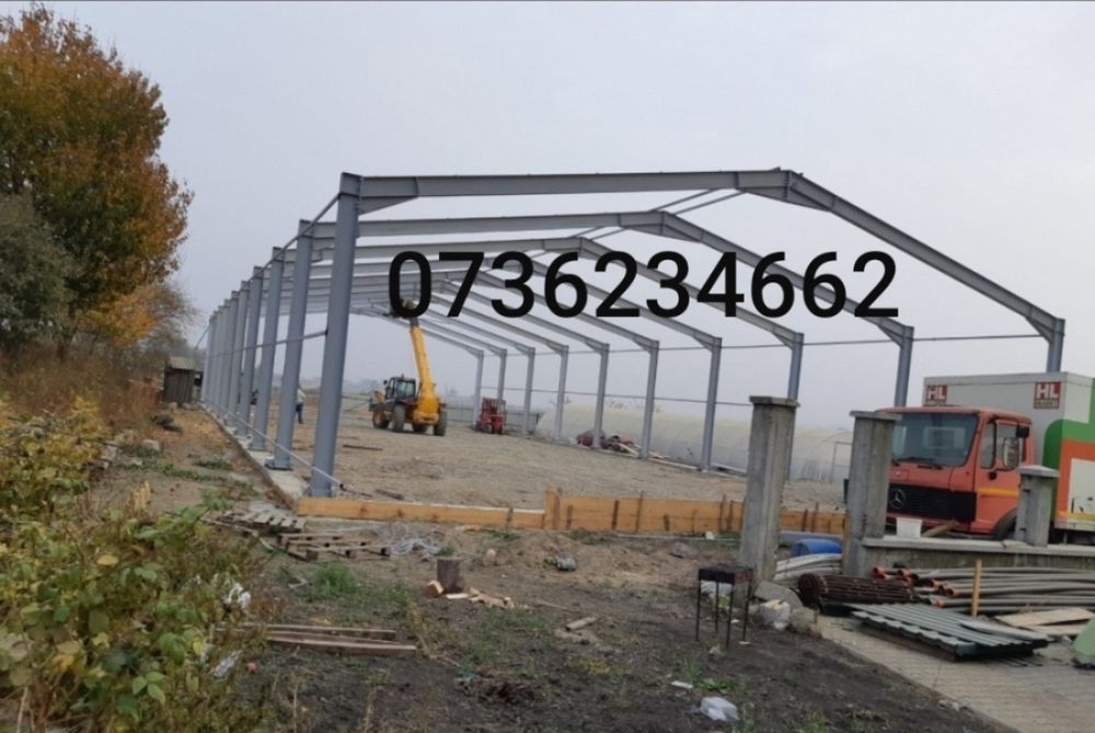 Vand hala 12x40x5 inchisa cu panouri sandwich 16.000E