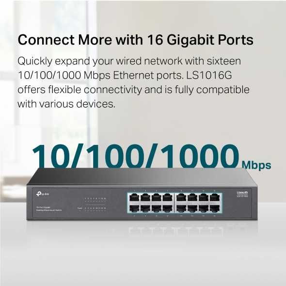 Tp-link  LS1016G  16-портовый гигабитный коммутатор