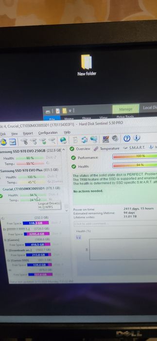 Ssd 1tb/512gb /crucial/samsung