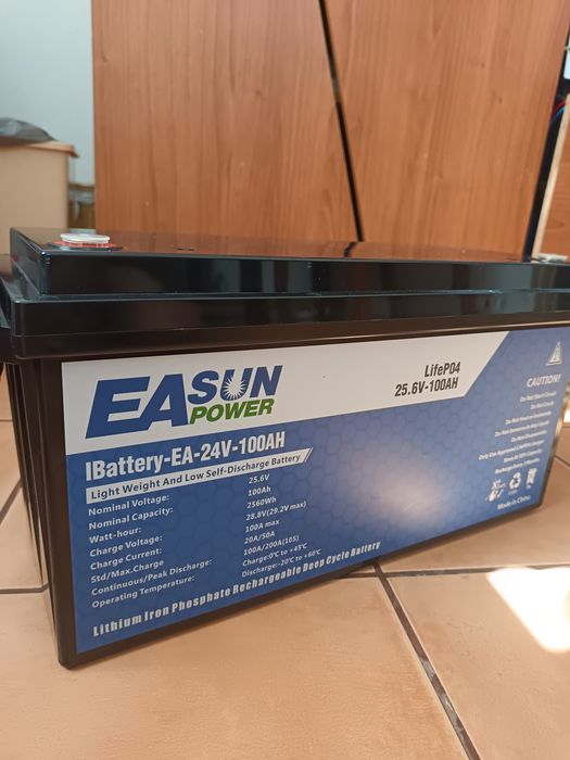 Baterii easun 24v, 100amp noi