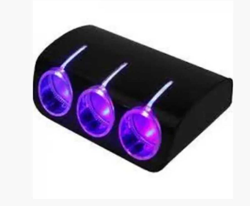 LED Разклонител за запалка без кабел с 3 гнезда - 120W, 12V/24V.