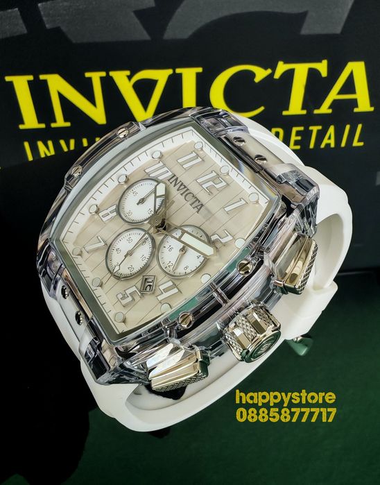 INVICTA Ghost white 47 mm, нов ръчен часовник