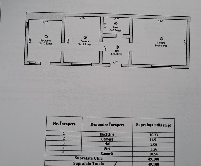 Casa 2 camere,  curte privata