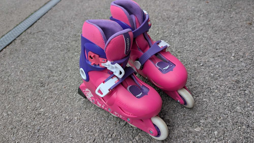 Детски ролери Oxelo PLAY 3, розово/лилаво Номер EU 30-32