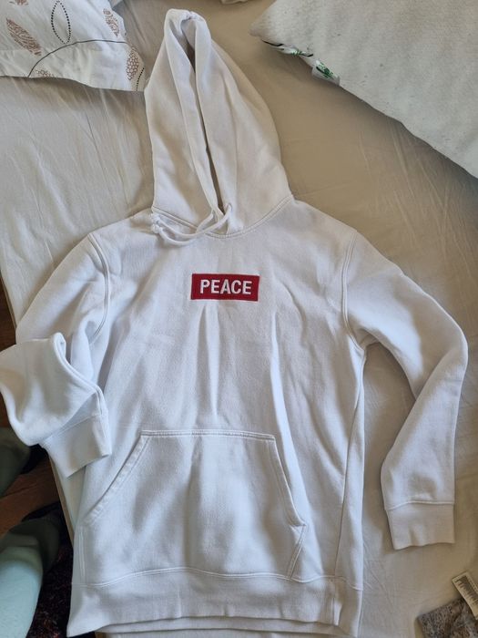 Hanorac H&M alb gluga gros lung