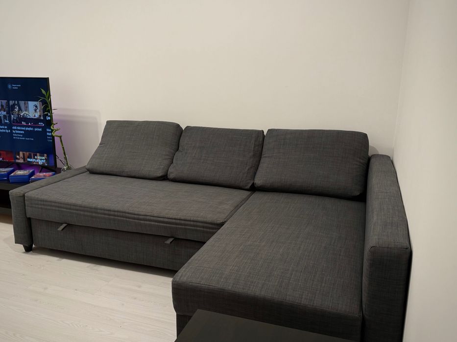 Colţar extensibil cu depozitare, Skiftebo gri închis. IKEA.